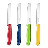 targzier Frühstücksmesser 4 Stück,Tafelmesser Wellenschliff,Messerset...