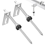 2 Stück Stockschrauben Edelstahl M10 x 200 mm, Stockschraube mit...