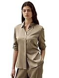 LilySilk Damen Seidenhemd Klassische Bluse Mit Verdecktem Knopfverschluss...