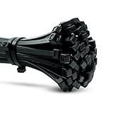 ERKO Kabelbinder Schwarz 150 x 2,5 mm Klein 100 Stück Temperaturbeständig...