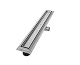 VILSTEIN Duschrinne 90cm | Befliesbar | Edelstahl Bodenablauf Komplettset |...