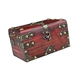 Schatztruhe aus Holz im Vintage-Stil, dekorative Box für Schmuck,...