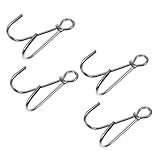 TOBBOMEY 4 Stück Doppelter Edelstahl Tauchen Stream Hook mit Hohem...