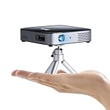 Mini Beamer mit akku, Projektor 4K Heimkino mit Halterung, 5G WiFi und...