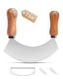 PROKITCHEN Wiegemesser 7 Zoll, Zum Zerkleinern von Kräutern und...
