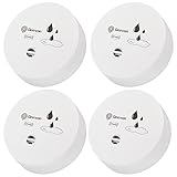 Geevon 4 Pack Wassermelder, 100dB Wassersensor Alarm Flut-Detektor für...