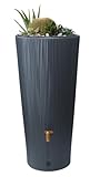 4rain Vaso Decor 2in1 Regenspeicher Regentonne 220 Liter Graphite Grey...