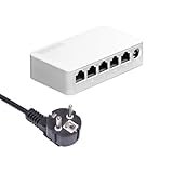 Mocturnity Ethernet-Switch, 5 Ports, A, 100 Mbit/s, Mini-Switch, tragbarer...