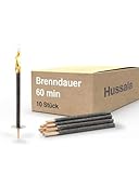 Hussala Diamond Wachsfackeln [10 Stück / 60 min] mit Holzstab und...