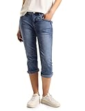 STREET ONE Damen A377907 3/4 Jeans Im Casual Fit, Mid Blue Random Wash, 32W...