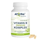 APOrtha® Vitamin B Komplex Premium, 60 vegane Kapseln, mit Vitamin B1, B2,...