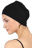 Deresina Headwear Schlafmütze, Chemo Kopfbedeckung (Schwarz)