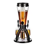 Biersäule mit 3 Zapfhähnen, Getränkespender für Bier, Limonade &...