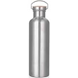 Trinkflasche Edelstahl 1L, Isolierte Thermosflasche für Sport, BPA-Frei...