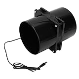 Haofy Solarbetriebener Flansch-Abluftventilator, ABS-Material, Großer...