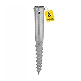 DMX - Pfostenträger rund Ø 68 mm 4er Set - Bodenanker zum eindrehen -...