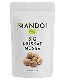 Mandoi BIO Muskatnuss 12 Stück, Muskat Nuss aus Sri Lanka. Muskatnüsse...