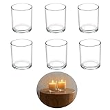 Teelichtgläser-Set, 10 Stück (Ø 4,5 cm) – Transparente Glas-Halter...