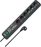 Brennenstuhl Secure-Tec Steckdosenleiste 6-Fach mit Überspannungsschutz...