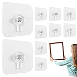 Bilderhaken ohne Nägel - Abnehmbare Klebehaken, robuste Haken zur...