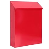 Ciieeo Abschließbarer Wandbriefkasten aus Eisen Wetterfeste...