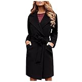 Generic Mantel Damen Lang Winter Mantel für Damen Lang Wollmantel GroßE...