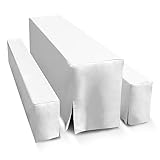 TEXMAXX® Hussen Bierzeltgarnitur 3-teiliges Set - 70 cm x 220 cm in Weiß...
