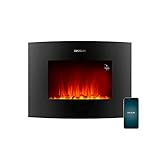 Cecotec Dekorativer Elektrischer Kaminofen ReadyWarm 2250 Curved Flames...