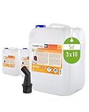 FLAMBIOL Bioethanol 96,6% Premium 3 x 10L - Ethanol für Tischkamin, Kamin...