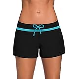 Kfnire Badeshorts Damen Schwimmhose Boardshorts, Basisch Badehose Damen...