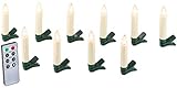 Lunartec Weihnachtsbaumkerzen: 10er-Set LED-Weihnachtsbaum-Kerzen mit...