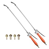 Valixirant 73,7 cm Edelstahl-Sprühstab, Gummigriff, 2 austauschbare...