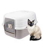 Katzenklo mit Deckel Aktivkohlefilter Katzentoilette Katzen WC Hauben...