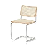 KHG Schwingstuhl Freischwinger chrom - Rückenlehne und Sitzfläche aus...