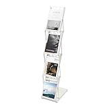 Literaturständer, 4 Taschen, A4 Tragbarer faltbarer Prospektständer,...