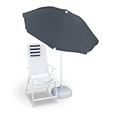 Relaxdays Sonnenschirm, Ø 180 cm, höhenverstellbar, kippbar,...