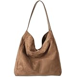 Gluckstar Handtasche Damen Groß, Künstliche Wildleder Tasche Damen,...