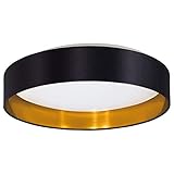 EGLO LED Deckenlampe Maserlo 2, Textil Deckenleuchte, Wohnzimmerlampe Decke...