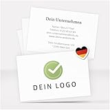 100 Visitenkarten personalisiert Beidseitig bedruckt mit Logo Text QR-Code...
