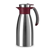 Emsa Soft Grip Isolierkanne, 1 Liter, Edelstahl, 12 Stunden heiß + 24...