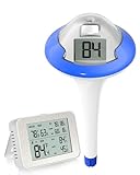 BALDR Pool Thermometer Funk, mit Indoor-Temperatur-Monitor, IPX7...