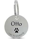 Meinearmbänder Hundemarke mit Gravur – personalisierbar mit Namen – 30...