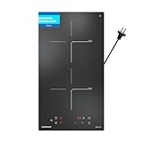 AURAKICH Induktionskochfeld 2 Platten Einbau, Leistungsstarke...