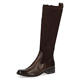 CAPRICE Damen Hohe Stiefel mit Absatz Runde Spitze Blockabsatz, Braun (Dk...