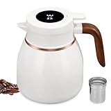 Thermoskanne 1.1L, Isolierkanne aus Edelstahl mit Keramikbeschichtung,...