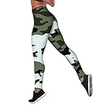 EWFAS Sport Leggings Damen mit Tasche High Waist Sportleggins Lang...