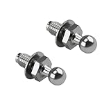 2er Set M8 Kugelzapfen aus Edelstahl, 10mm Kugelkopf für Gasdruckfedern,...