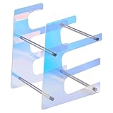 UncleS Stabiles Tastaturregal mit 3 Ebenen, aus Acryl, transparent,...