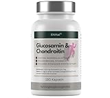 Glucosamin Chondroitin hochdosiert - 1200 mg pro Tag- mit Curcuma,...