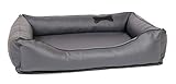 CopcoPet – Hundebett Paco Kunstleder – Grau Gr: XL ca. 110 x 90 cm